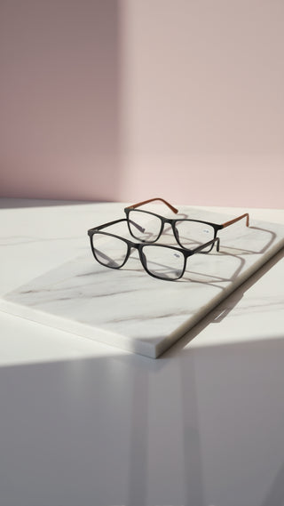 Rectangular Full Rim Unisex Matte Reading Glasses