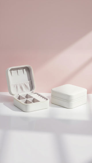 Portable Square Travel Jewellery Box