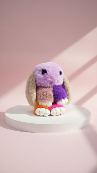 Faux Fur Bunny Rabbit Backpack – Soft Plush Handbag