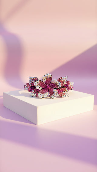 Women’s Crystal Flower Statement Headband & Hair Band