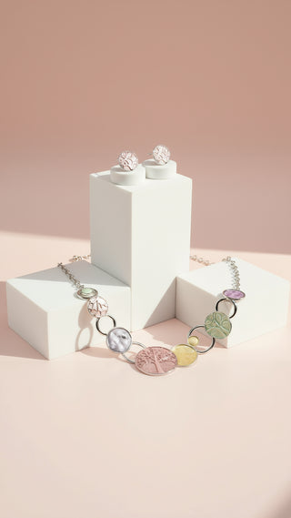 Abstract Tree Of Life Necklace & Earrings Set