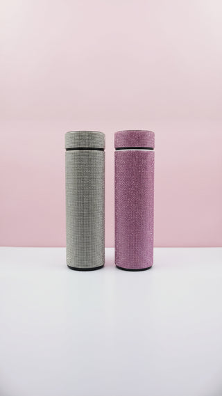 Crystal Encrusted LED Thermal Smart Cup With Temperature Display