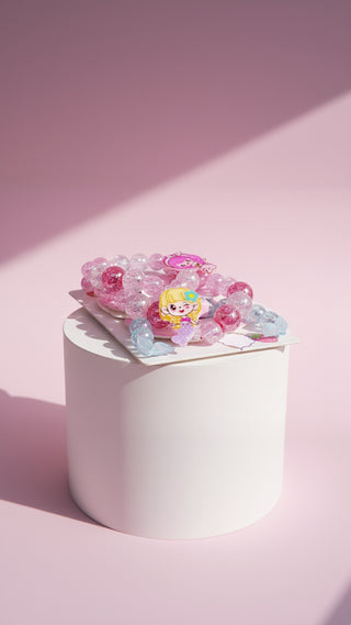 Rainbow Pastel Mermaid & Strawberries Girls Bracelets Pack Of 10