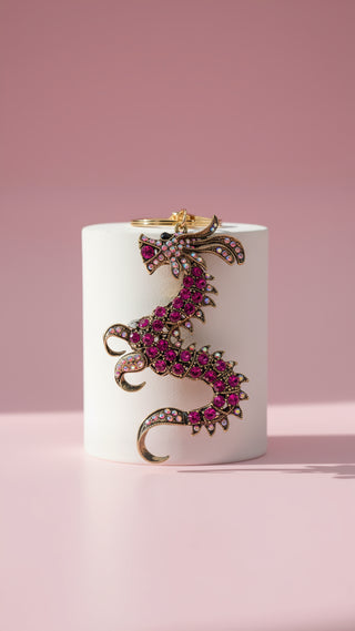 Chinese Dragon Crystal Key Ring & Bag Charm