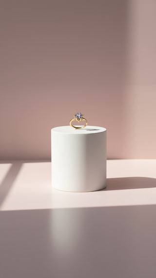 Round Cut Solitaire Crystal Ring Gold Box set of 12