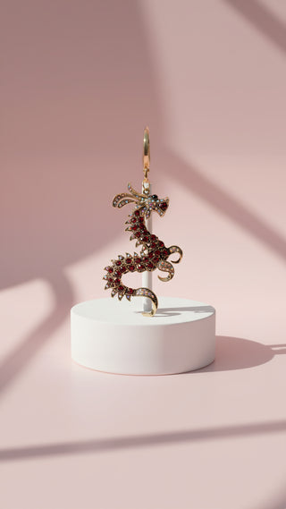 Chinese Dragon Crystal Key Ring & Bag Charm