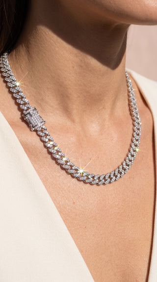Pavé Link Statement Chain Necklace