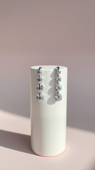 Linear Crystal Stud Earrings