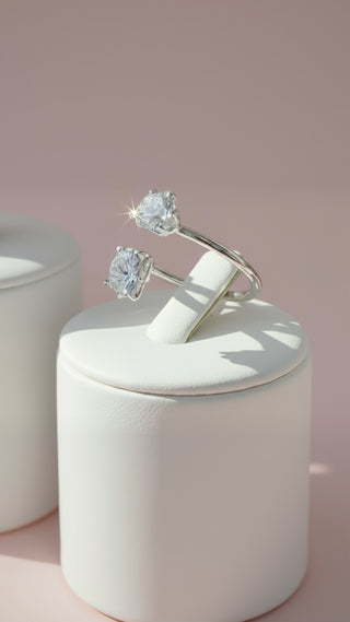 Crystal Free Size Ring Box set of 36