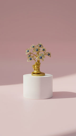 Gold Buddha Evil Eye Tree Gift Boxed