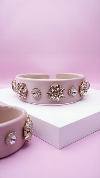 Blush Starburst & Pearl Crystal Hair band