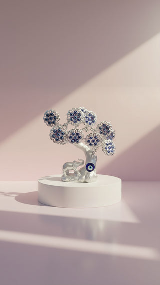 Elephant & Flower Evil Eye Tree Gift Boxed