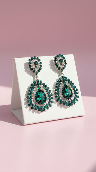 Oval Crystal Drop & Dangle Earrings