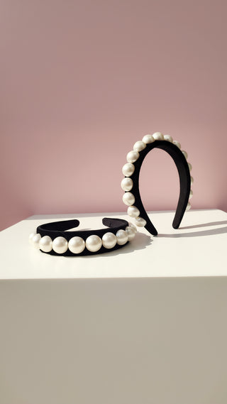 Embellished Velvet Pearl Hair band
