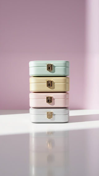 Travel Jewellery Box – Compact Trinket Organizer With Mirror