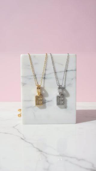 Letter E Crystal Personalized Initial Necklace