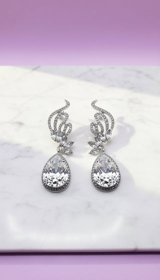 Curved Crystal Drop & Dangle Earrings