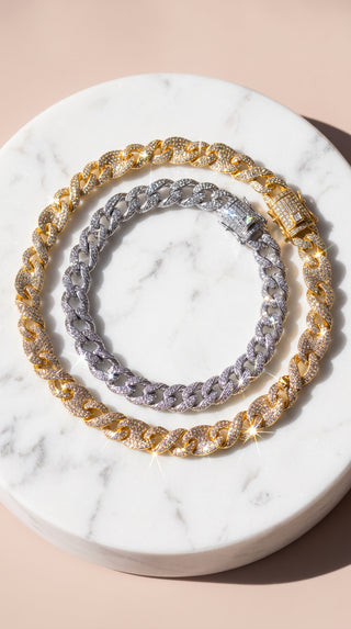 Pavé Cuban Chain Necklace for Men and Women