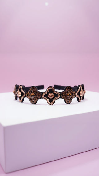 Women’s Clover Crystal Statement Headband & Hair Band