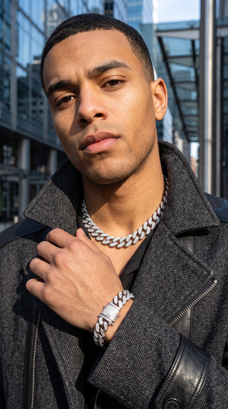 Unisex Iced-Out Cuban Link Chain Necklace