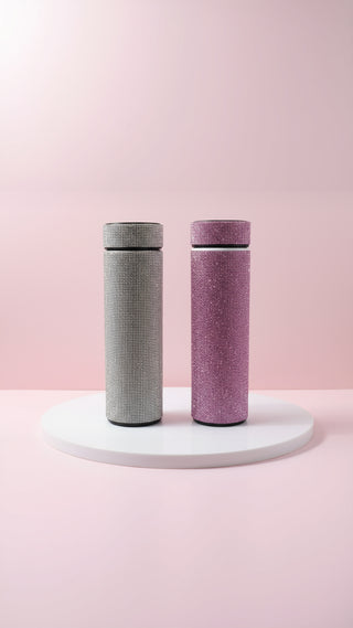 Crystal Encrusted LED Thermal Smart Cup With Temperature Display