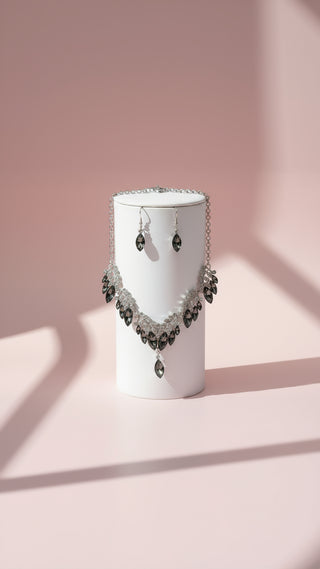 Marquise Crystal Necklace & Earrings Set