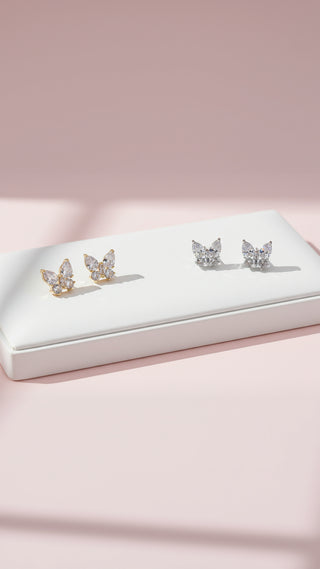Butterfly Crystal Stud Earrings
