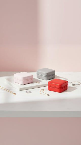 Portable Square Travel Jewellery Box