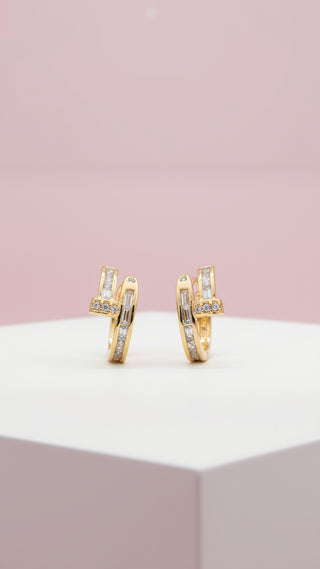 Crystal Nail Huggie Mini Earrings
