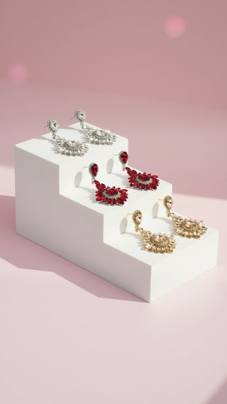 Layered Crystal Drop & Dangle Earrings