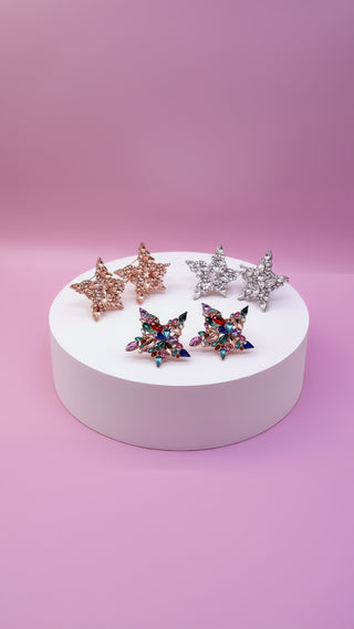 Star Crystal Stud Earrings