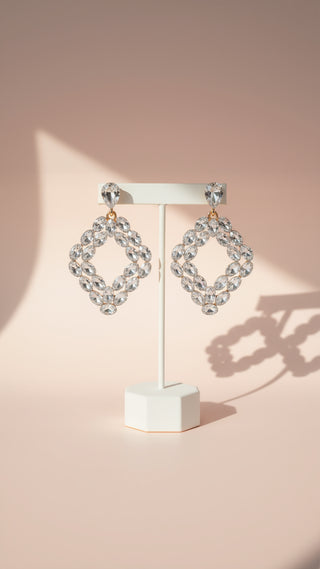 Geometric Crystal Drop & Dangle Earrings