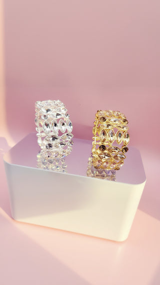 Oval Cut Stretchy Crystal Bracelet