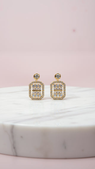 Square Cut Crystal Drop & Dangle Earrings