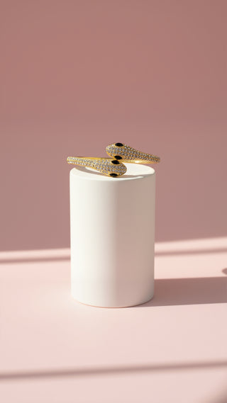 Serpent Stainless Steel Snake Bangle