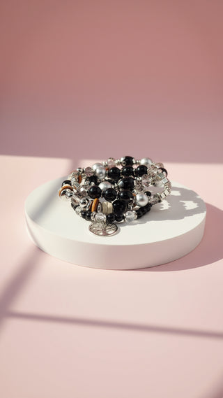 Tree Charm Ceramic Beaded Bracelet Set