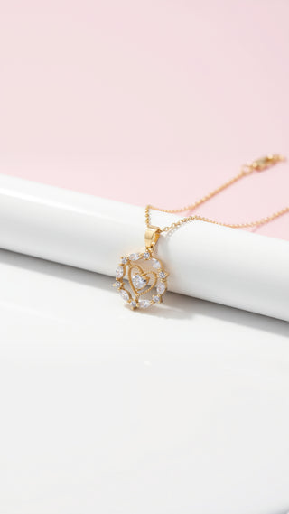 Sweet Heart Crystal Necklace
