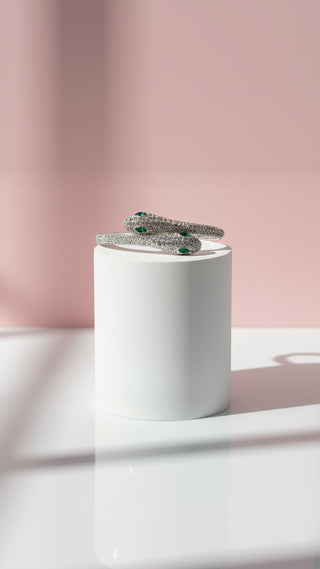 Serpent Stainless Steel Snake Bangle