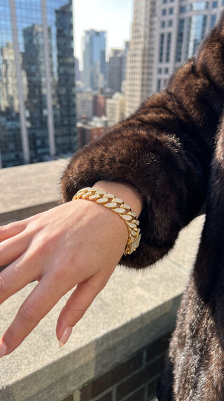 Pavé Crystal Cuban Link Bracelet