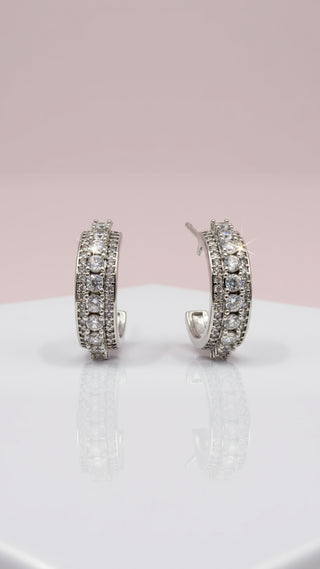Micro Pavé Crystal Hoop Earrings