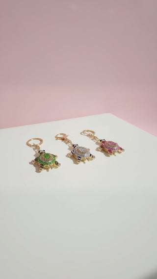 Tortoise Crystal Key Ring & Bag Charm