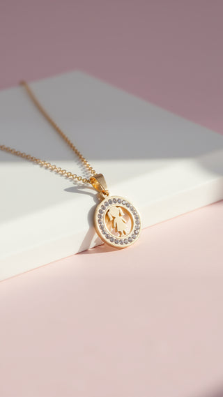 Pavé Crystal Dolly Pendant Necklace