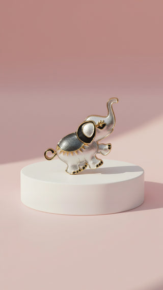 Elephant Charm Colorful Magnetic Brooch