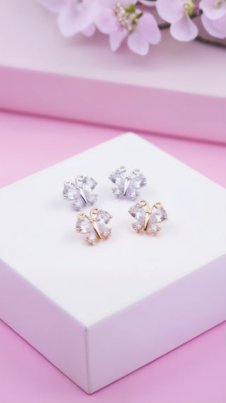 Butterfly Crystal Stud Earrings