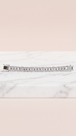 Crystal Cuban Link Bracelet – Gold & Silver Tone