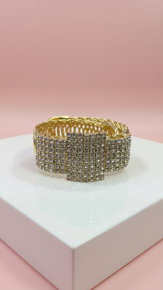 Square Wrap Around Crystal Cuff