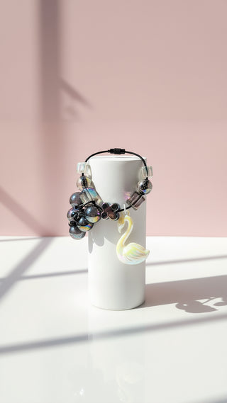 Swan Bubble Keyring, Phone Charm & Bag Accessory