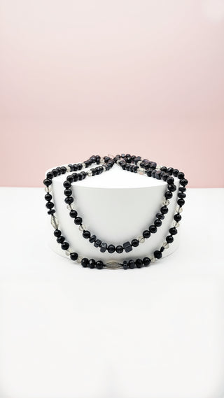 Resin Boho Long Natural Stone Beaded Necklace