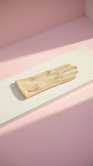 Checkered Button Gloves Pack of 12