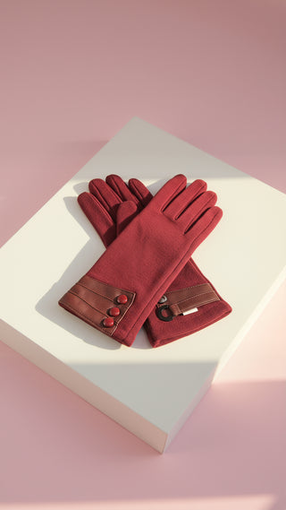 Pleated Button Gloves Pack of 12